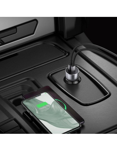 Ugreen  Ładowarka Samochodowa Usb / Usb Typ C Quick Charge 3.0 Power Delivery 36 W 3 A Szary