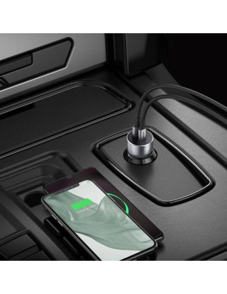 Ugreen  Ładowarka Samochodowa Usb / Usb Typ C Quick Charge 3.0 Power Delivery 36 W 3 A Szary
