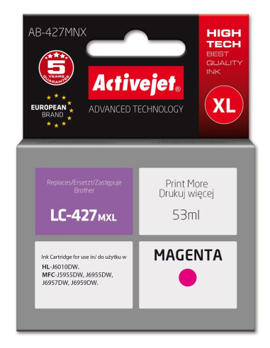 Activejet Ab-427Mnx Tusz (Zamiennik Brother Lc-427Mxl  Supreme  53 Ml  Czerwony)