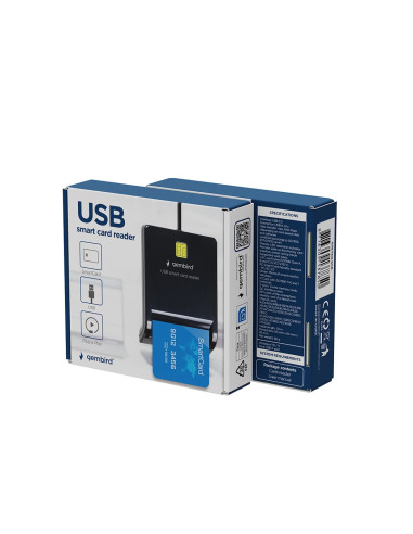 Gembird Uniwersalny Czytnik Kart Smart Card Usb, Czarny
