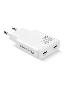 Everactive Ładowarka Sieciowa Gan Super Slim 2X Usb-C Pd 45W Biała Sc-465Q 2