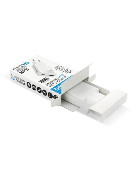 Everactive Ładowarka Sieciowa Gan 1 X Usb, 1 X Usb-C Quick Charge 3.0 45W Biała Sc-460Q