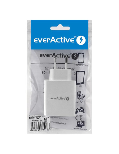 Everactive Ładowarka Sieciowa 4Xusb 5A - Biała Sc-400