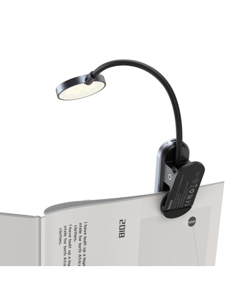 Baseus Mini Lampka Lampa Led Z Klipsem Szary (Dgrad-0G)