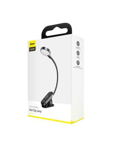 Baseus Mini Lampka Lampa Led Z Klipsem Szary (Dgrad-0G)