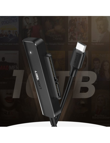 Ugreen Adapter  Usb-C 3.0 Do Dysku Sata 2.5 50Cm Srebrny Av144