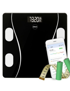 Eldom Inteligentna Waga Osobowa Two610 Iliie Do 180 Kg, Wskaźnik Bmi ,Bmr,Lbm Aplikacja Kompatybilna Z Systemami Android Oraz 2