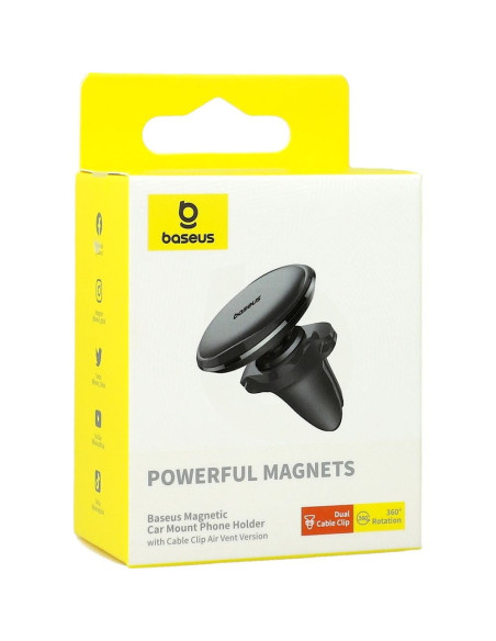 Uchwyt Samochodowy Baseus C40141201113-00 Magnetyczny Na Kratkę Nawiewu - Czarny