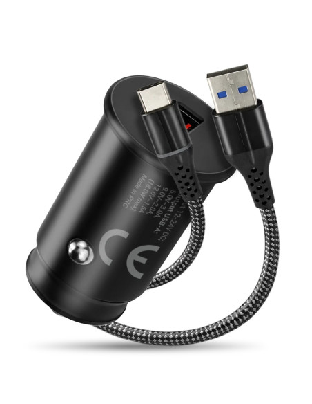 Everactive Ładowarka Samochodowa 1 X Usb Czarna + Kabel Cc-15Qc