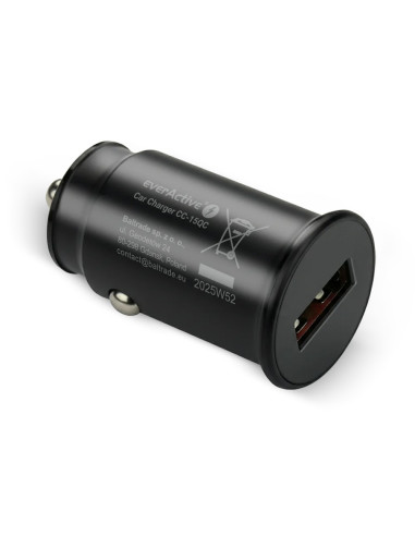 Everactive Ładowarka Samochodowa 1 X Usb Czarna + Kabel Cc-15Qc