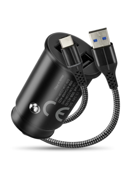 Everactive Ładowarka Samochodowa 2 X Usb Czarna + Kabel Cc-25C