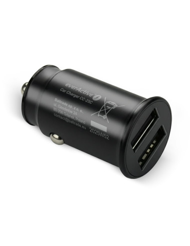 Everactive Ładowarka Samochodowa 2 X Usb Czarna + Kabel Cc-25C
