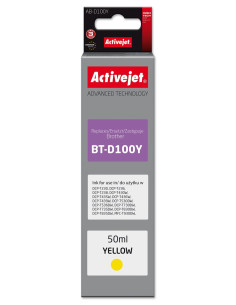 Activejet Ab-D100Y Buteleczka Z Tuszem Z Atramentem (Zamiennik Brother  Bt-D100Y  Supreme  50 Ml  Żółty)
