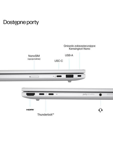 Hp Elitebook 8 G1I Ai Intel Core Ultra 5 225U Laptop 35,6 Cm (14") Wuxga 16 Gb Ddr5-Sdram 512 Gb Ssd Wi-Fi 6E (802.11Ax) Windows