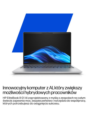 Hp Elitebook 8 G1I Ai Intel Core Ultra 5 225U Laptop 35,6 Cm (14") Wuxga 16 Gb Ddr5-Sdram 512 Gb Ssd Wi-Fi 6E (802.11Ax) Windows