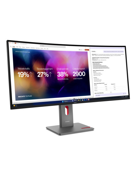 Lenovo Thinkvision P40Wd-40 Monitor Komputerowy 100,8 Cm (39.7") 5120 X 2160 Px Lcd Czarny