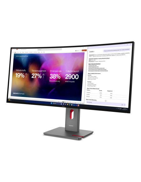 Lenovo Thinkvision P40Wd-40 Monitor Komputerowy 100,8 Cm (39.7") 5120 X 2160 Px Lcd Czarny