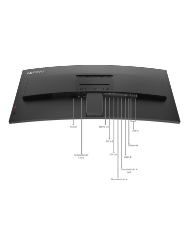 Lenovo Thinkvision P40Wd-40 Monitor Komputerowy 100,8 Cm (39.7") 5120 X 2160 Px Lcd Czarny