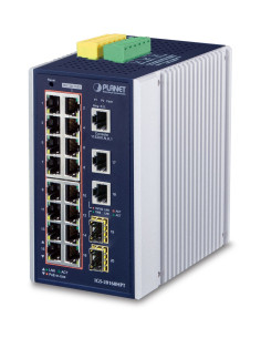 Planet Igs-20160Hpt Łącza Sieciowe Zarządzany L2/L3 Gigabit Ethernet (10/100/1000) Obsługa Poe Niebieski, Biały
