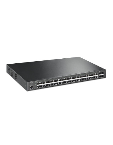 Tp-Link Jetstream Tl-Sg3452Xp Przełącznik Sieciowy Zarządzany L2+ Gigabit Ethernet (10/100/1000) Obsługa Poe 1U Czarny