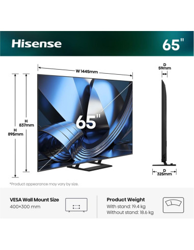 Tv Hisense Mini Led 65U7Se