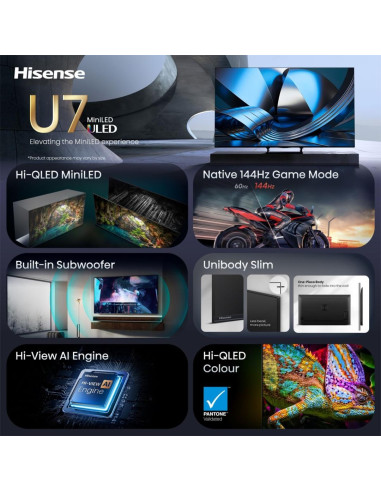 Tv Hisense Mini Led 65U7Se