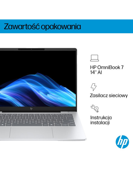 Hp Omnibook 7 Ai 14-Fr0003Nw Intel Core Ultra 5 225U Laptop 35,6 Cm (14") 2K 16 Gb Lpddr5-Sdram 512 Gb Ssd Wi-Fi 6E (802.11Ax) W