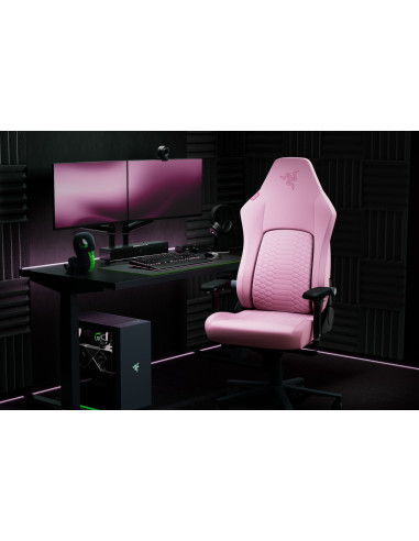 Razer Iskur V2 Newgen Fotel Gamingowy Obite Siedzisko Różowy