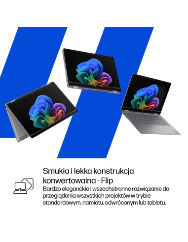 Hp Omnibook X Flip 2In1 14-Fk0020Nw Ryzen Ai 5 340 14"2K Oled 300Nits Lbl Glosy 16Gb Lpddr5X Ssd512 Radeon 840M Cam5Mp+Ir  59Wh 