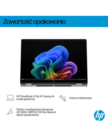 Hp Omnibook X Flip 2In1 14-Fk0020Nw Ryzen Ai 5 340 14"2K Oled 300Nits Lbl Glosy 16Gb Lpddr5X Ssd512 Radeon 840M Cam5Mp+Ir  59Wh 