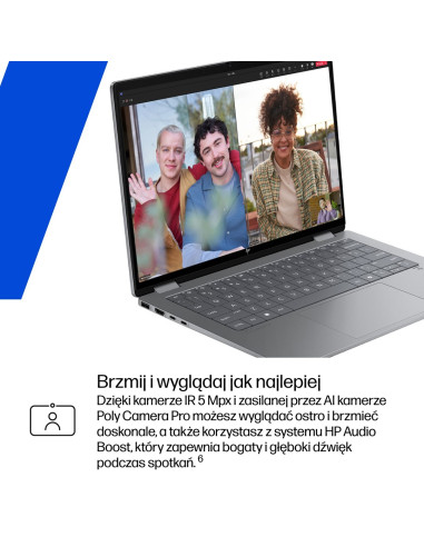 Hp Omnibook X Flip 2In1 14-Fk0020Nw Ryzen Ai 5 340 14"2K Oled 300Nits Lbl Glosy 16Gb Lpddr5X Ssd512 Radeon 840M Cam5Mp+Ir  59Wh 