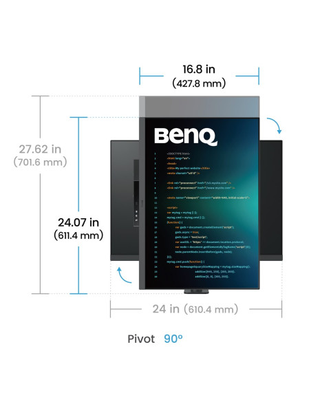 Benq Rd280Ua Monitor Komputerowy 71,6 Cm (28.2") 3840 X 2560 Px 4K Ultra Hd Czarny
