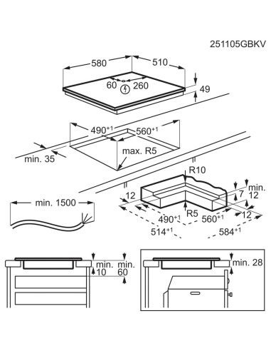 Płyta Indukcyjna Electrolux Eis62453Iz Senseboil 700 Saphirmatt® 60Cm