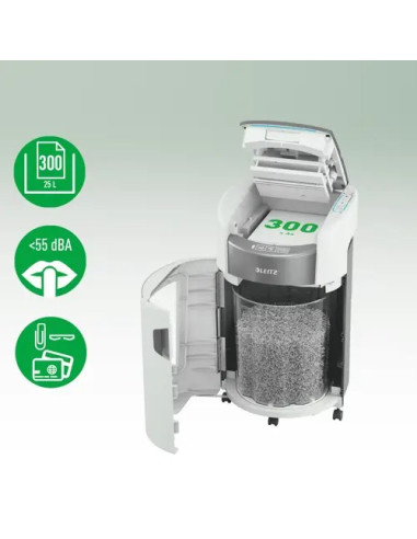 Niszczarka Leitz Iq Optimax Autofeed 300, P4, 300 Kartek, 25 L Kosz
