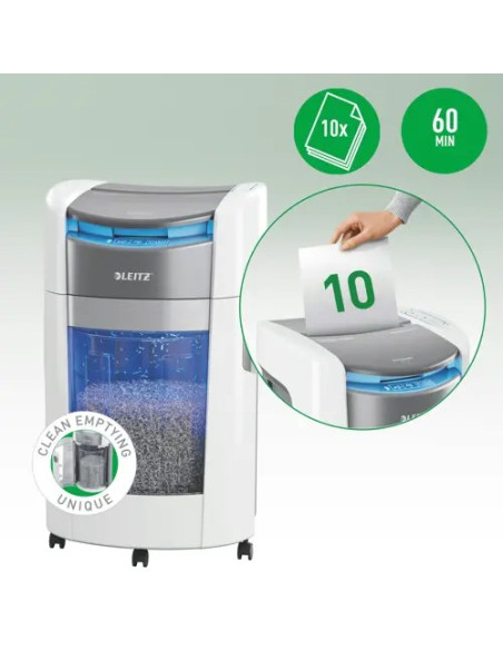 Niszczarka Leitz Iq Optimax Autofeed 300, P4, 300 Kartek, 25 L Kosz