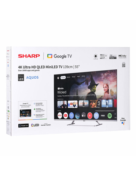 Sharp 55Jp7265E Telewizor 139,7 Cm (55") 4K Ultra Hd Smart Tv Wi-Fi Czarny