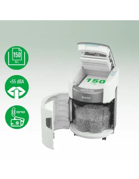Niszczarka Leitz Iq Optimax Autofeed 150, P5, 150 Kartek, 15 L Kosz