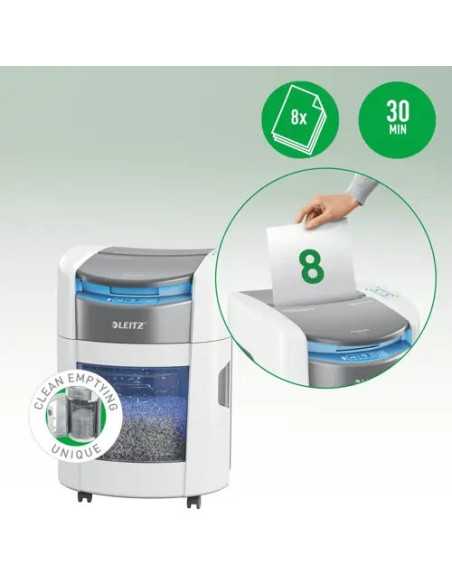 Niszczarka Leitz Iq Optimax Autofeed 150, P4, 150 Kartek, 15 L Kosz