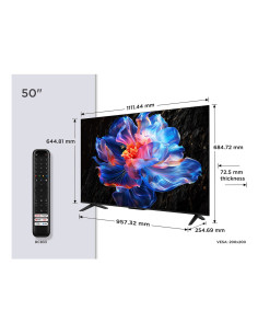 Tcl P6K 50P6K Telewizor 127 Cm (50") 4K Ultra Hd Smart Tv Wi-Fi Metaliczny