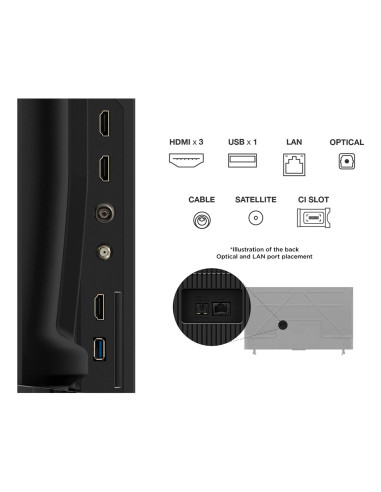 Tcl P6K 50P6K Telewizor 127 Cm (50") 4K Ultra Hd Smart Tv Wi-Fi Metaliczny