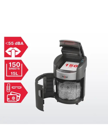 Niszczarka Rexel Shredmax Autofeed+ 150X, P4, 150 Kartek, 15 L Kosz
