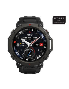 Amazfit T-Rex 3 Pro 3,81 Cm (1.5") Amoled 48 Mm Cyfrowy 480 X 480 Px Ekran Dotykowy Czarny Wi-Fi Gps