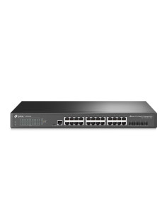 Tp-Link Jetstream Tl-Sg3428X Przełącznik Sieciowy Zarządzany L2+/L3 Gigabit Ethernet (10/100/1000) 1U Czarny