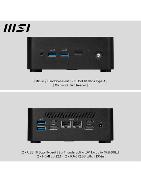Msi Cubi Nuc 1Mg-014Beu Mini Pc Czarny 100U Intel Soc