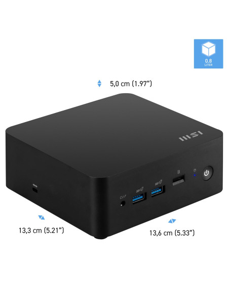 Msi Cubi Nuc 1Mg-014Beu Mini Pc Czarny 100U Intel Soc