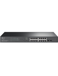 Tp-Link Jetstream Tl-Sg2218P Przełącznik Sieciowy Zarządzany L2/L2+ Gigabit Ethernet (10/100/1000) Obsługa Poe 1U Czarny