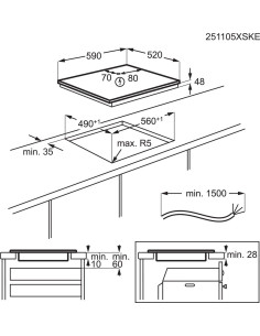 Electrolux Lib60420Cl Czarny Wbudowany 60 Cm Płyta Indukcyjna Strefowa 4 Stref(Y) 2