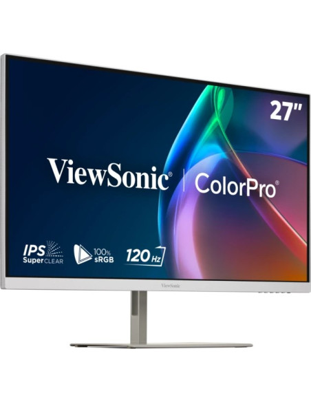 Viewsonic Vp Series Vp2766-2K-W Monitor Komputerowy 68,6 Cm (27") 2560 X 1440 Px Quad Hd Led Biały, Srebrny