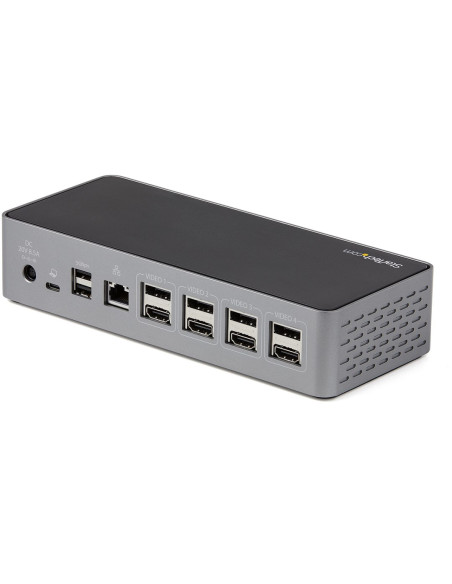 Startech.com Dk31C4Dppdue Stacja Dokująca Przewodowa Usb 3.2 Gen 2 (3.1 Gen 2) Type-C Czarny, Szary