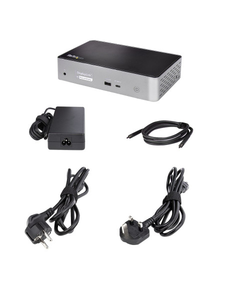 Startech.com Dk31C4Dppdue Stacja Dokująca Przewodowa Usb 3.2 Gen 2 (3.1 Gen 2) Type-C Czarny, Szary